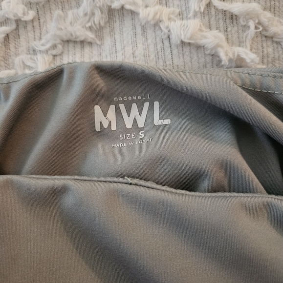 MADEWELL Women's Size Small MWL Flex Square-Neck Sports Bra in Frosted Sage - Picture 8 of 8